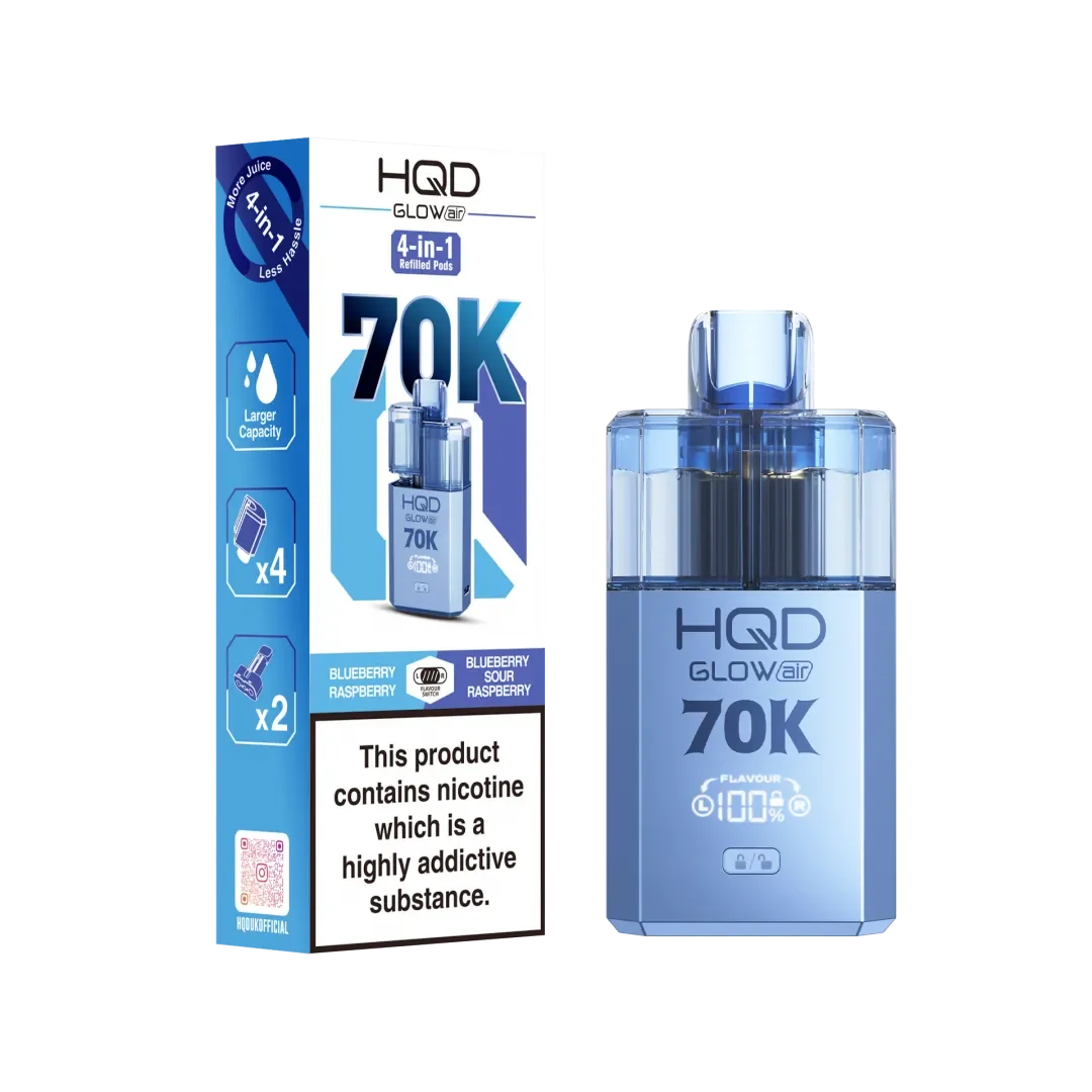 HQD Glow Air 70K Puffs Prefilled Pod Kit | Only £14.99 | Any 2 for £28