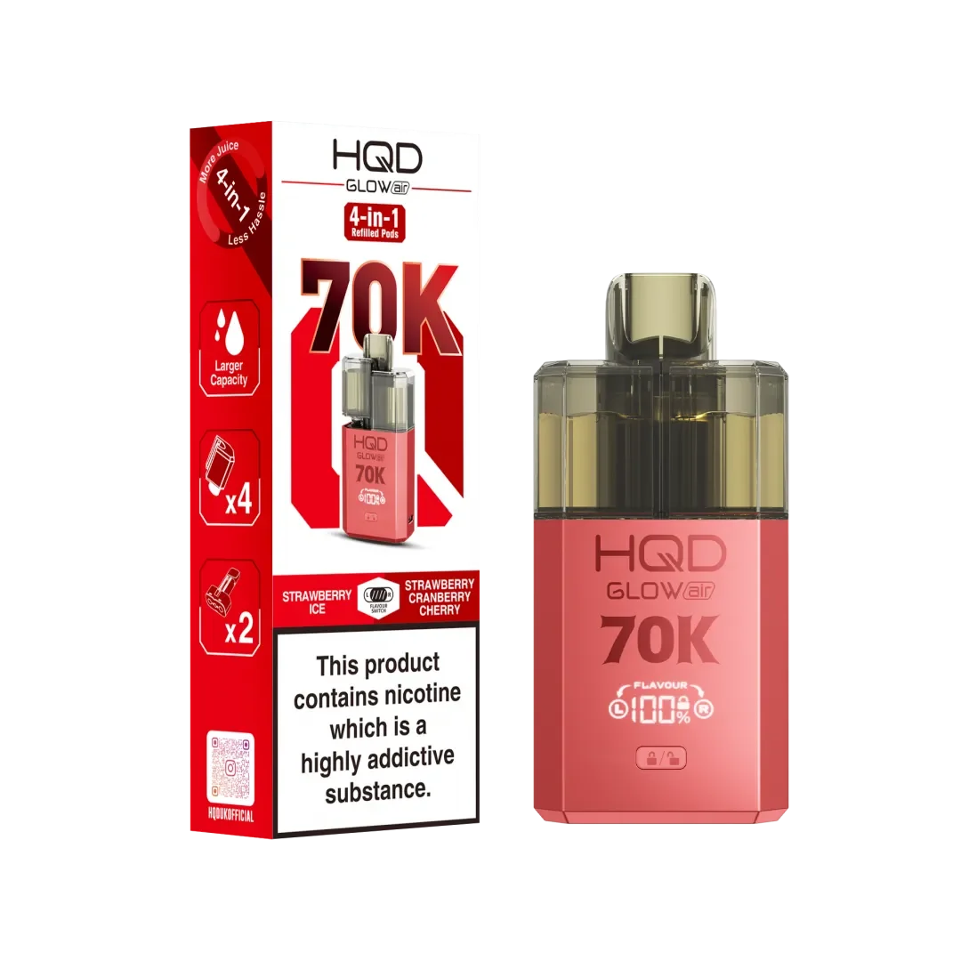 HQD Glow Air 70K Puffs Prefilled Pod Kit | Only £14.99 | Any 2 for £28