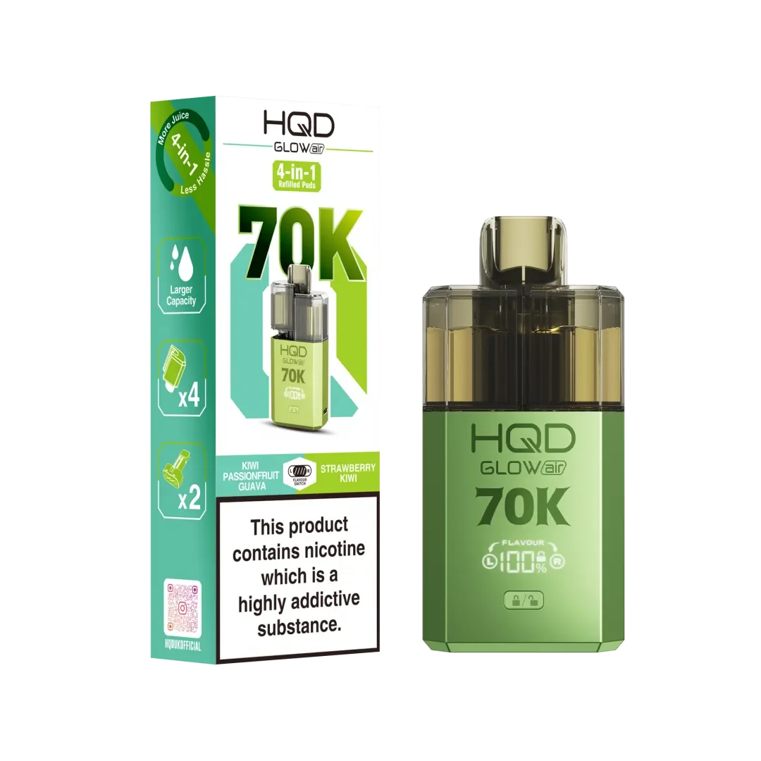 HQD Glow Air 70K Puffs Prefilled Pod Kit | Only £14.99 | Any 2 for £28