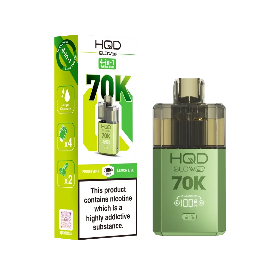 HQD Glow Air 70K Puffs Prefilled Pod Kit | Only £14.99 | Any 2 for £28
