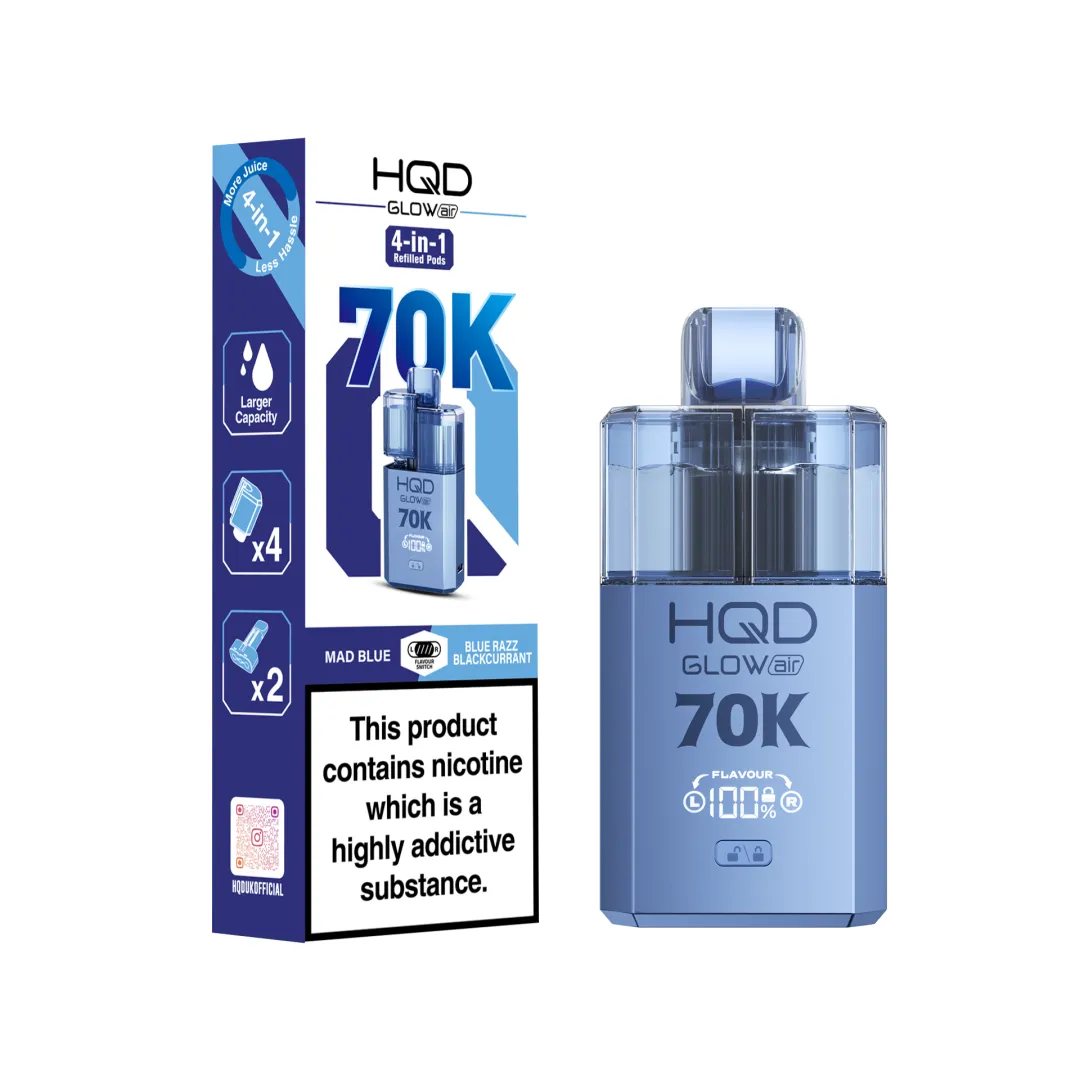 HQD Glow Air 70K Puffs Prefilled Pod Kit | Only £12.99 | Any 3 for £35