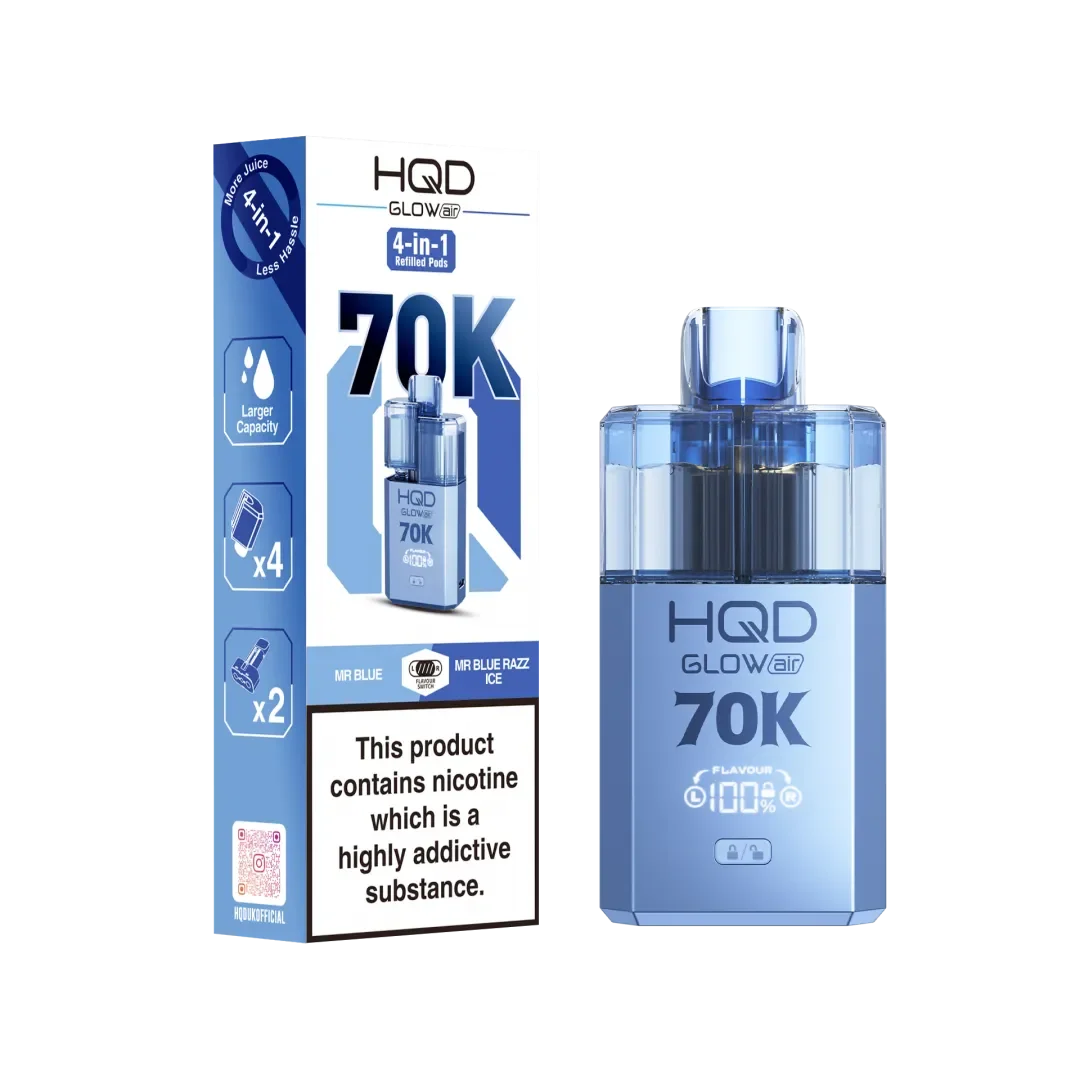 HQD Glow Air 70K Puffs Prefilled Pod Kit | Only £14.99 | Any 2 for £28