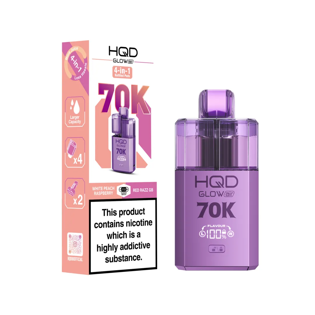 HQD Glow Air 70K Puffs Prefilled Pod Kit | Only £12.99 | Any 3 for £35