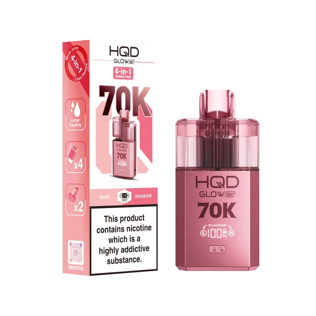 HQD Glow Air 70K Puffs Prefilled Pod Kit | Only £14.99 | Any 2 for £28