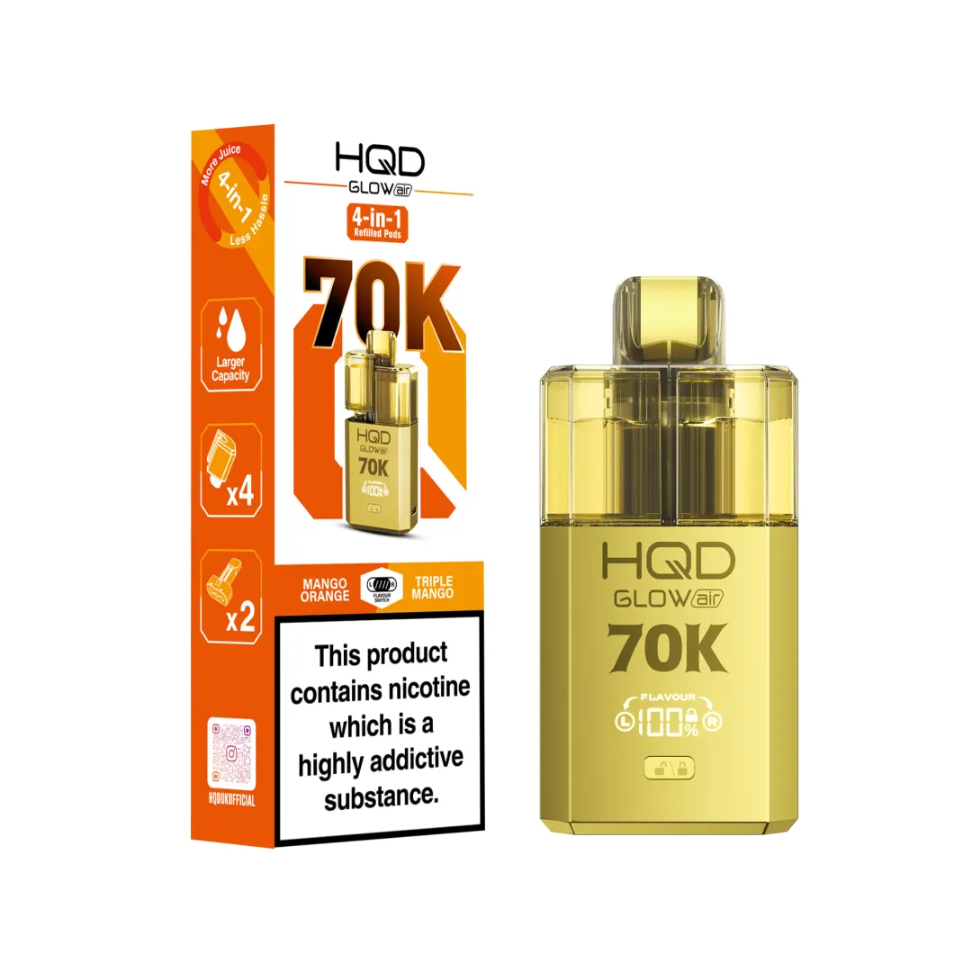 HQD Glow Air 70K Puffs Prefilled Pod Kit | Only £12.99 | Any 3 for £35