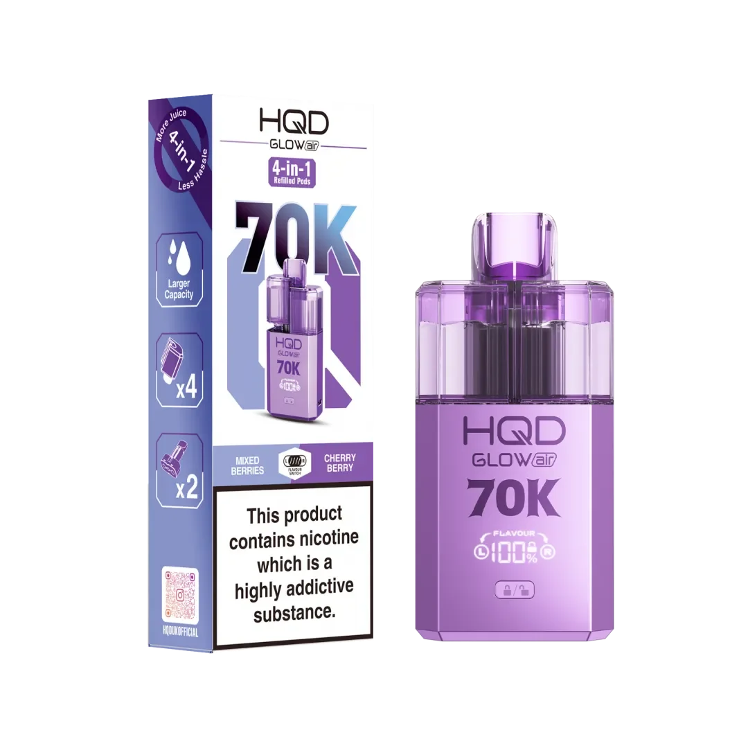 HQD Glow Air 70K Puffs Prefilled Pod Kit | Only £14.99 | Any 2 for £28