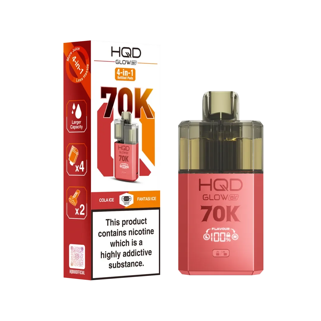 HQD Glow Air 70K Puffs Prefilled Pod Kit | Only £14.99 | Any 2 for £28