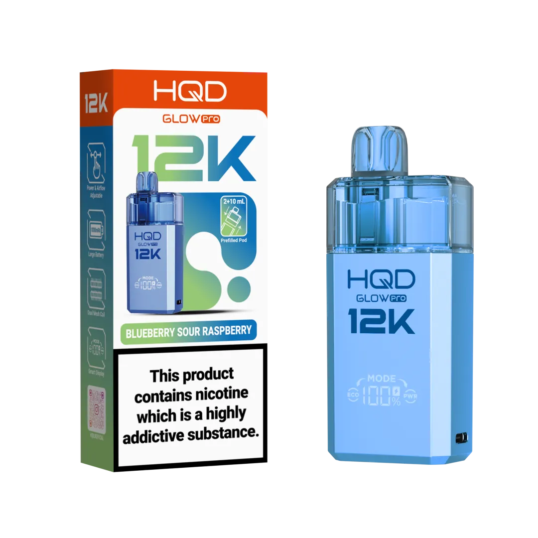 HQD Glow Pro 12K Puffs Prefilled Pod Kit | Only £8.99 | Any 3 for £24