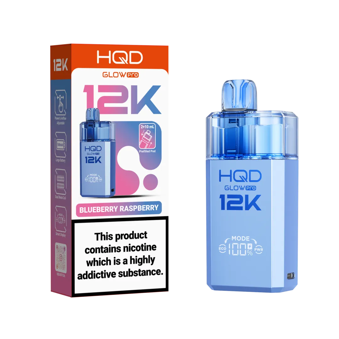 HQD Glow Pro 12K Puffs Prefilled Pod Kit | Only £8.99 | Any 3 for £24