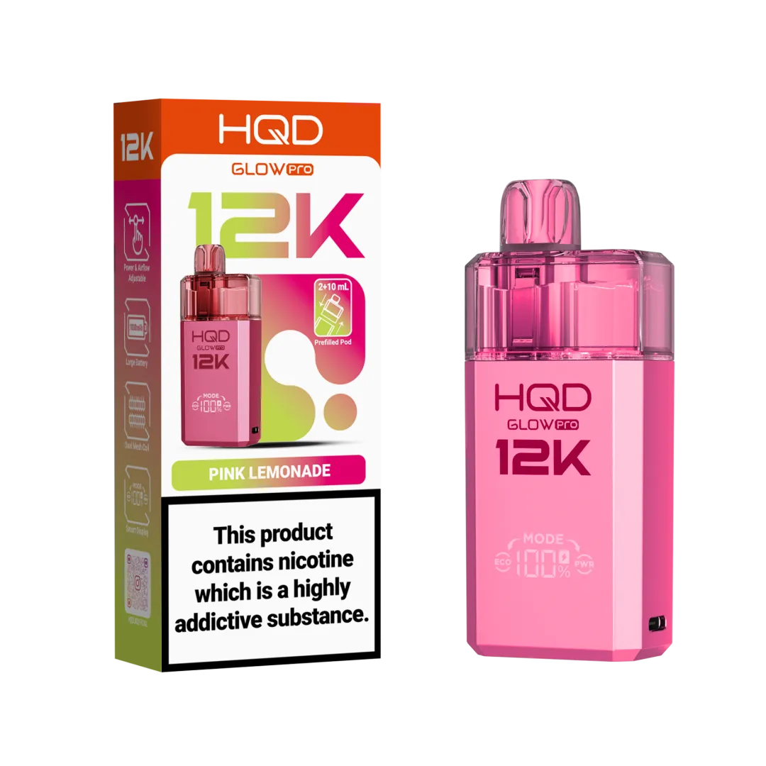 HQD Glow Pro 12K Puffs Prefilled Pod Kit | Only £8.99 | Any 3 for £24