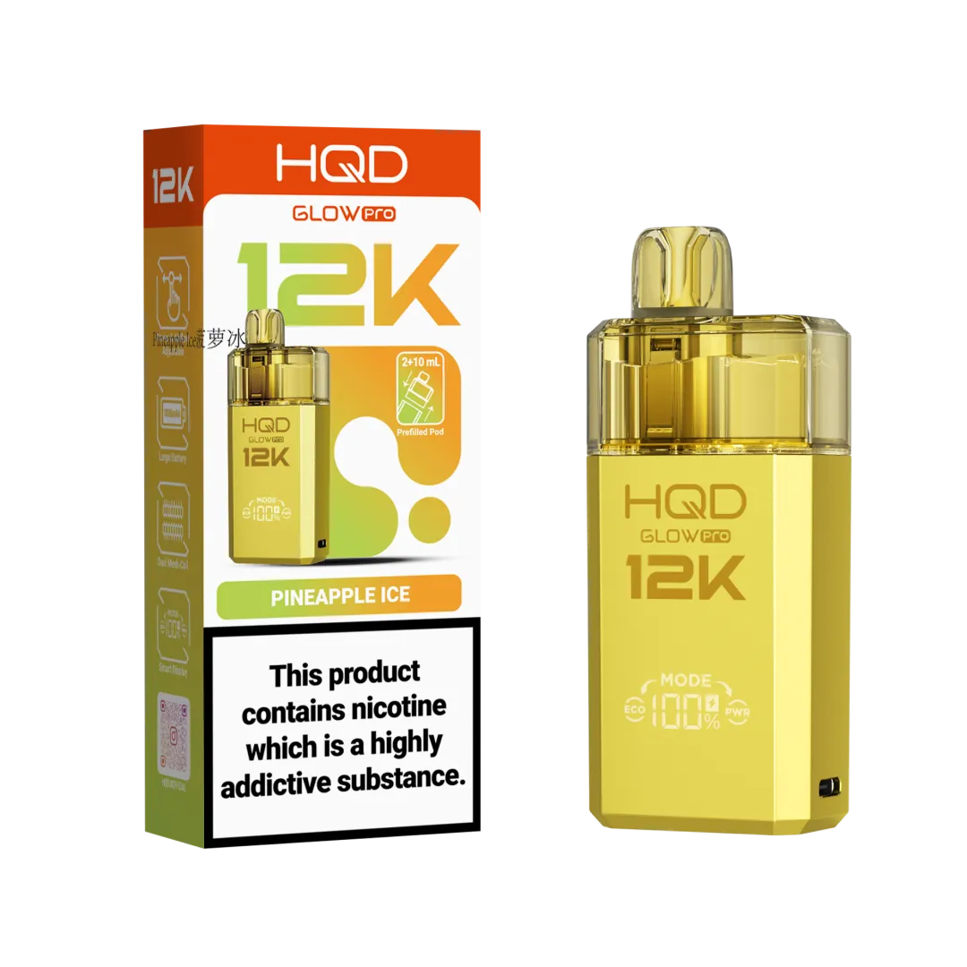 HQD Glow Pro 12K Puffs Prefilled Pod Kit | Only £8.99 | Any 3 for £24