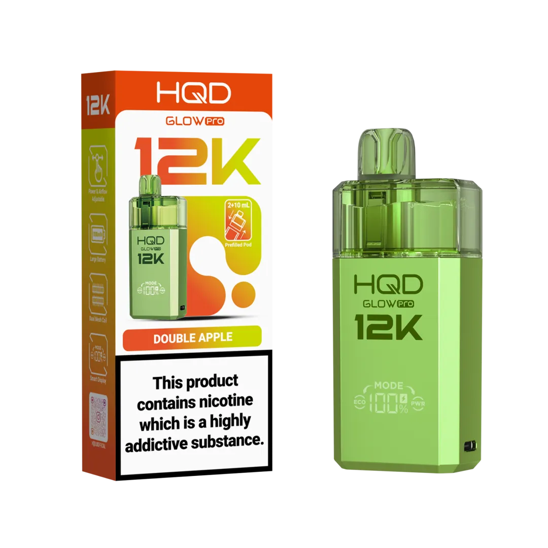 HQD Glow Pro 12K Puffs Prefilled Pod Kit | Only £8.99 | Any 3 for £24