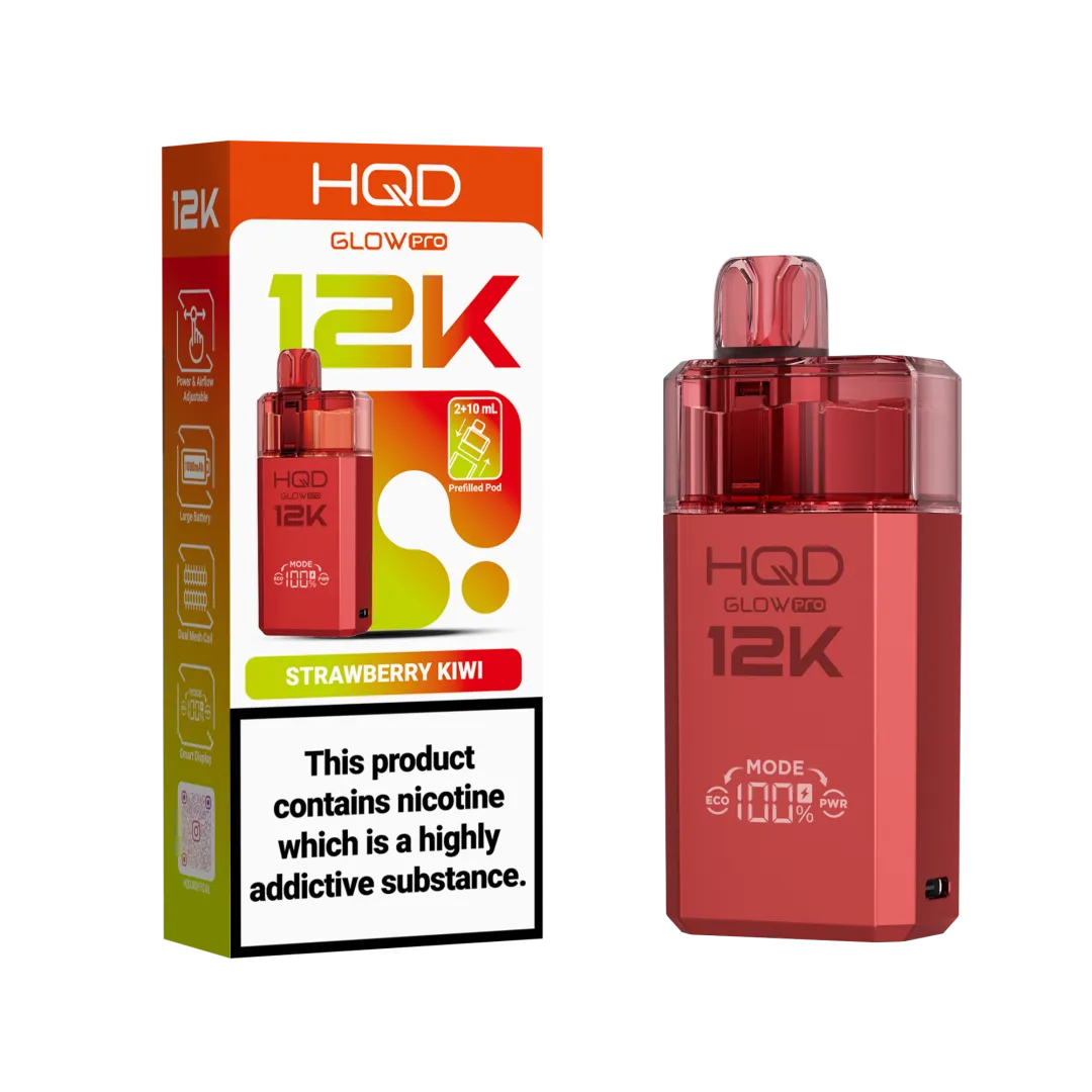 HQD Glow Pro 12K Puffs Prefilled Pod Kit | Only £8.99 | Any 3 for £24