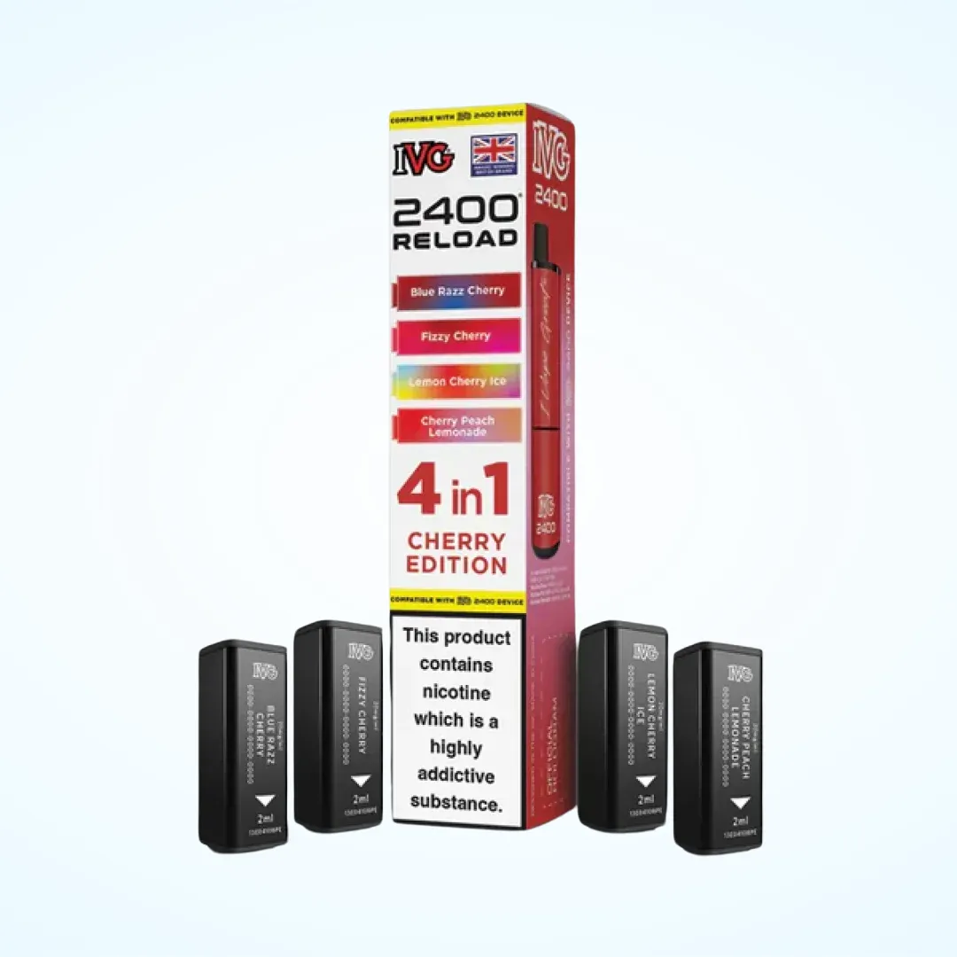 IVG 2400 Reload 4 in 1 Pre-filled Pod – Cherry Edition