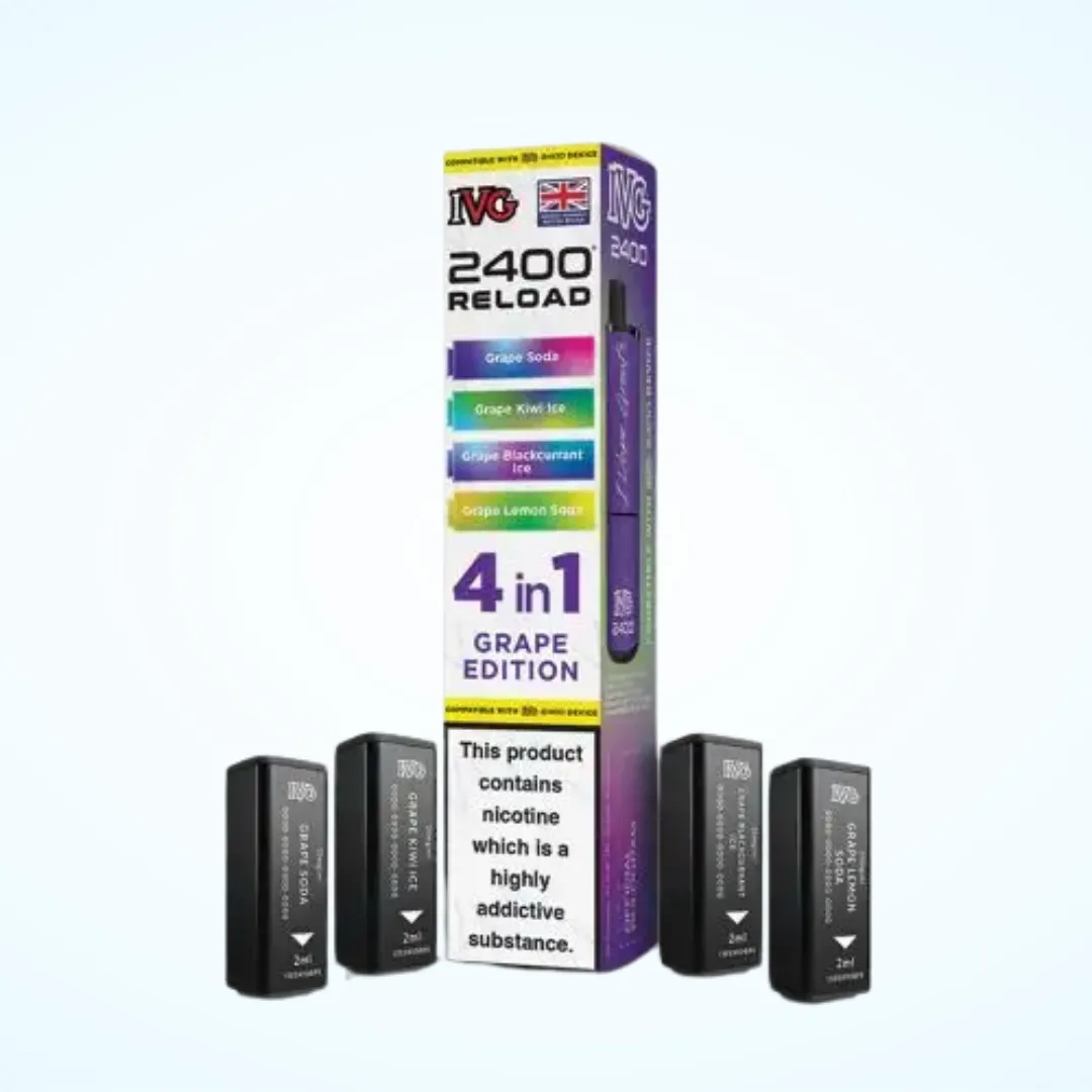 IVG 2400 Reload 4 in 1 Pre-filled Pod – Grape Edition
