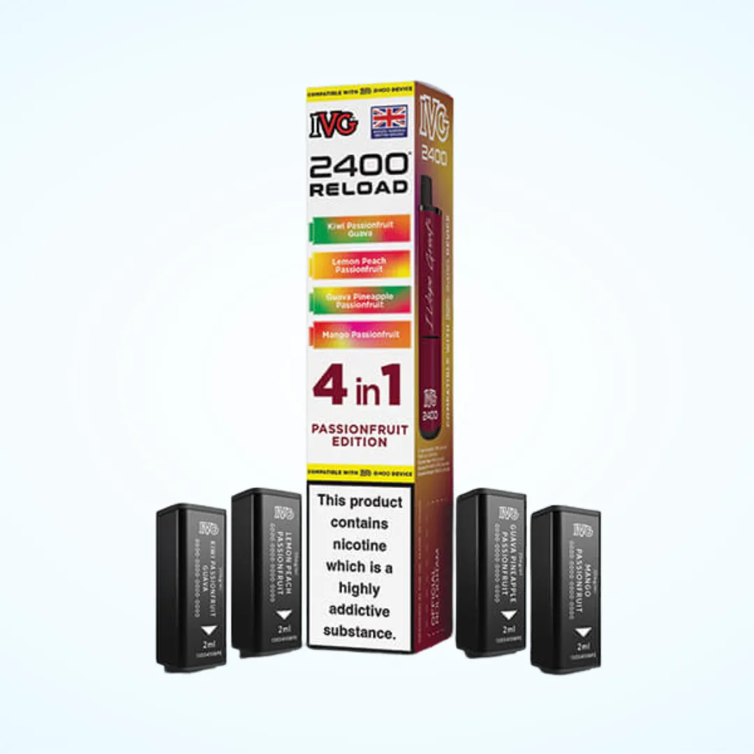 IVG 2400 Reload 4 in 1 Pre-filled Pod – Passion Fruit Edition