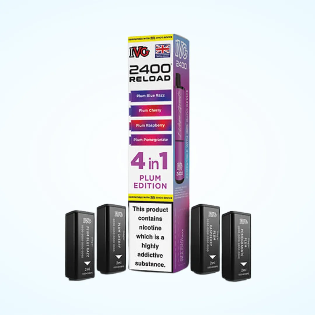 IVG 2400 Reload 4 in 1 Pre-filled Pod – Plum Edition