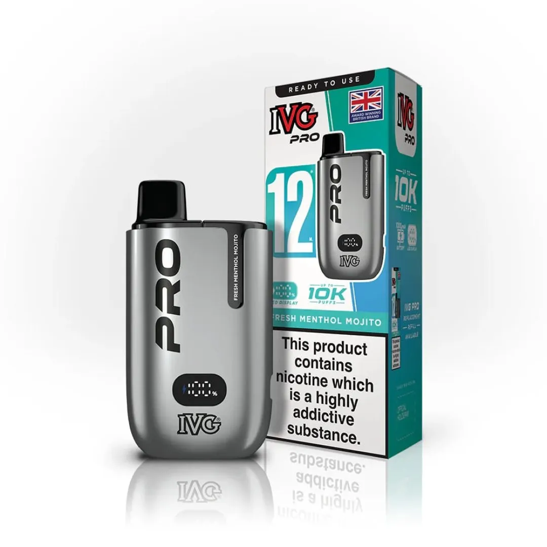 IVG Pro 12 10K Puffs Starter Kit 0mg (Zero Nicotine) | Only £8.99 | Any 3 for £24