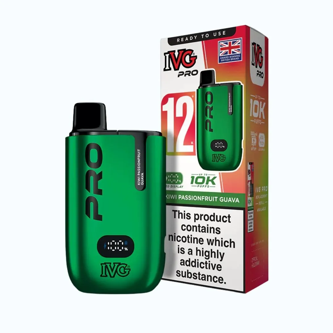 IVG Pro 12 10K Puffs Starter Kit 10mg | Only £8.99 | Any 3 for £24