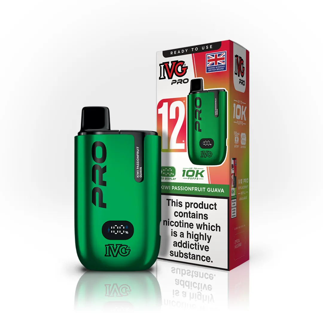 Box of 10 IVG Pro 12 10K Puffs Starter Kit | Only £79.99