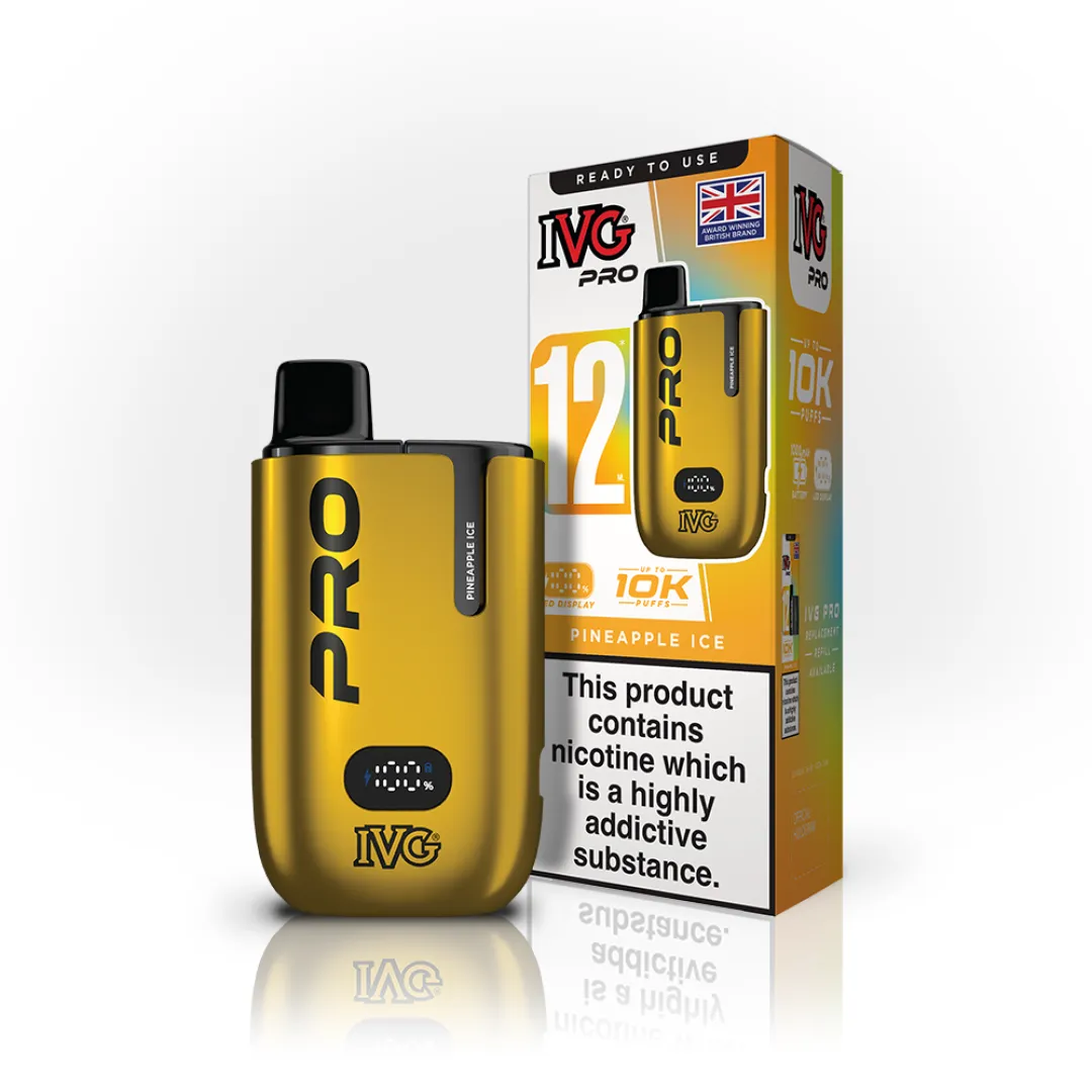 Box of 10 IVG Pro 12 10K Puffs Starter Kit | Only £79.99