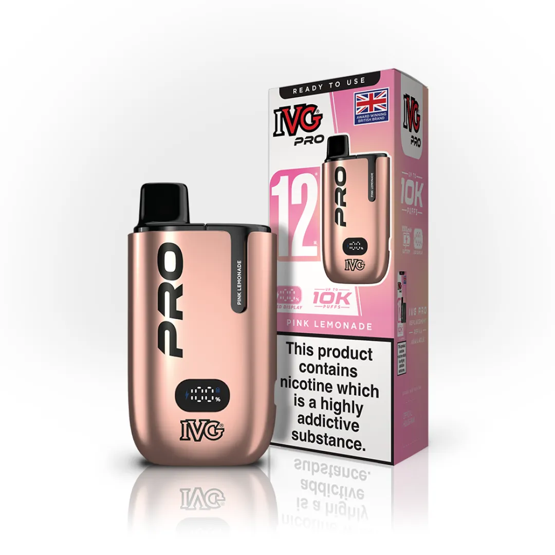 Box of 10 IVG Pro 12 10K Puffs Starter Kit | Only £79.99