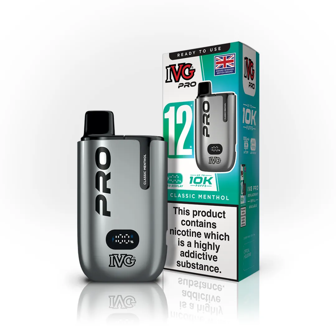 Box of 10 IVG Pro 12 10K Puffs Starter Kit | Only £79.99