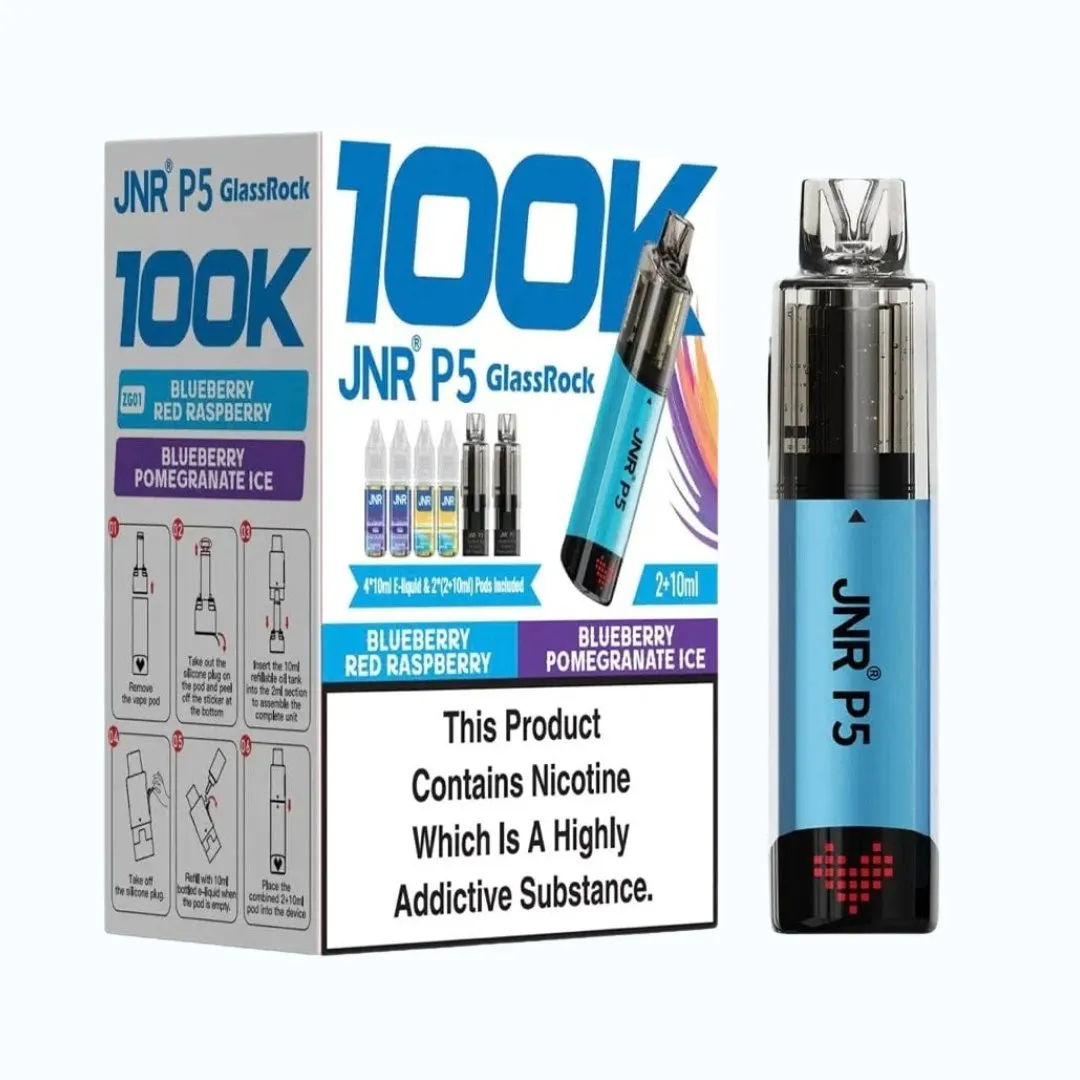 JNR P5 Glassrock 100K Puffs Refillable Pod Kit | Only £29.99 | Any 2 for £39.99