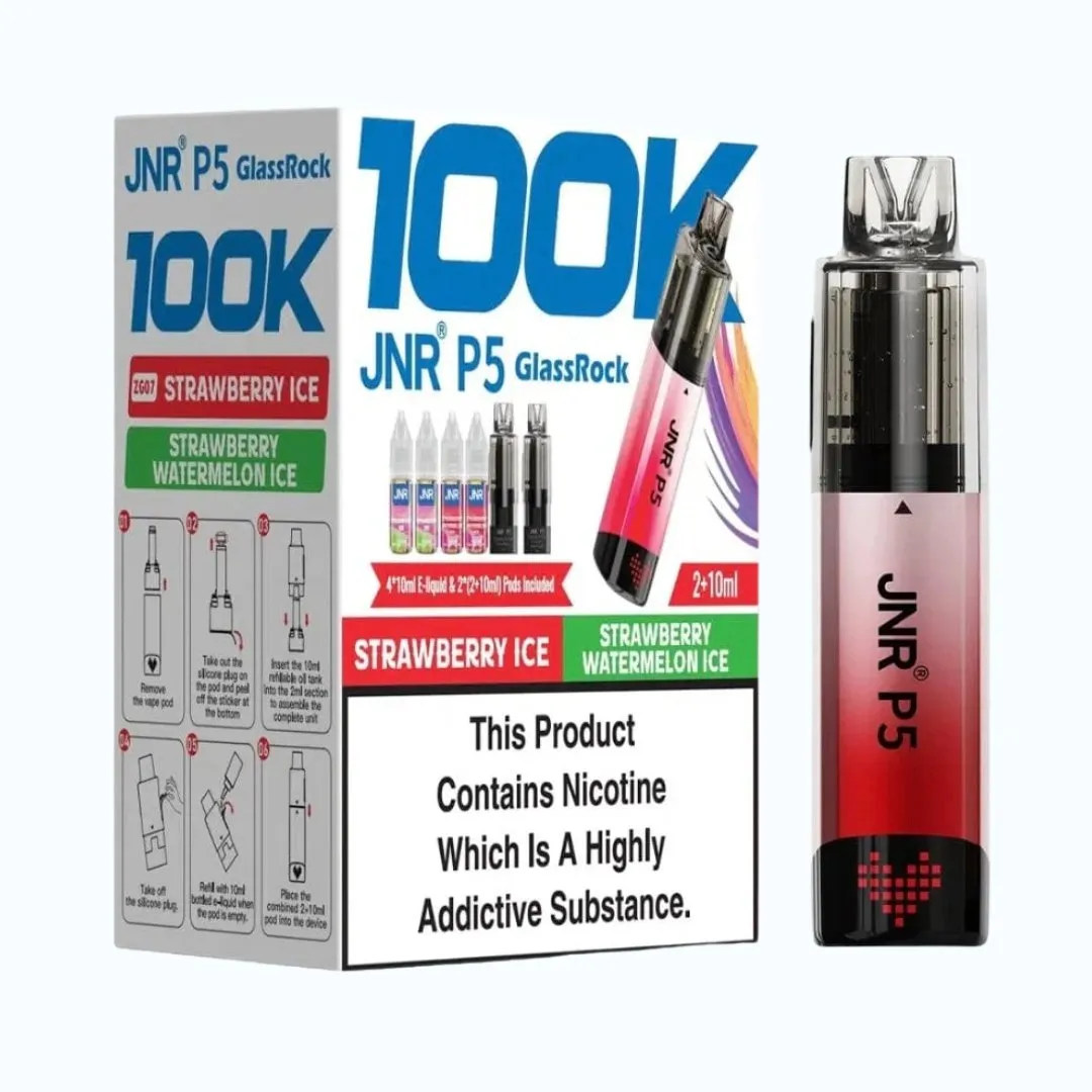 JNR P5 Glassrock 100K Puffs Refillable Pod Kit | Only £29.99 | Any 2 for £39.99