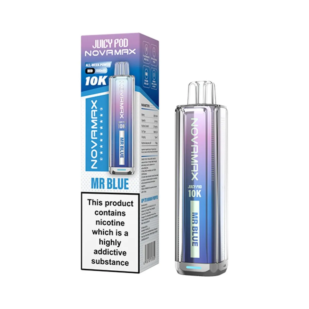 Box of 5 / Box of 10 Juicy Pod NovaMax 10000 Puffs Pod Vape Kit