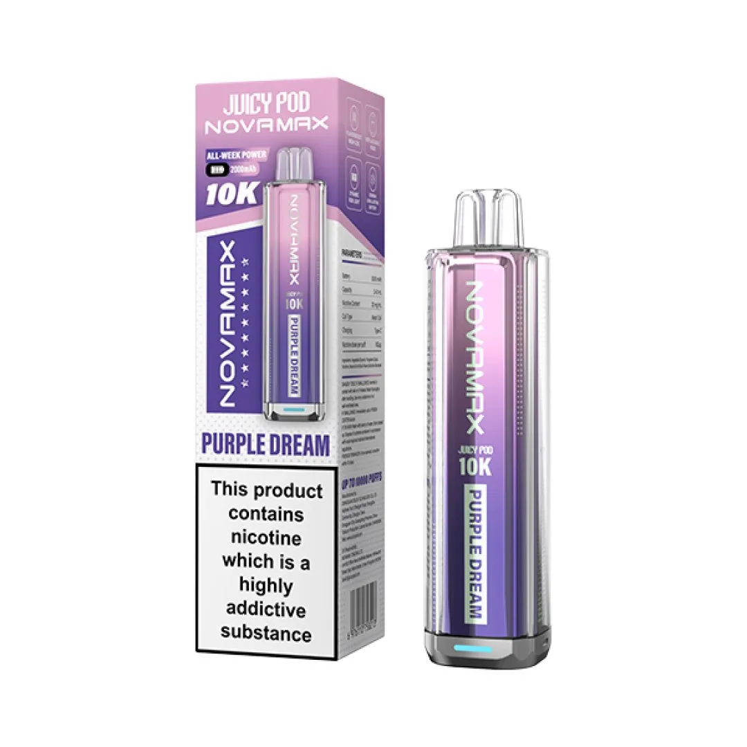 Box of 5 / Box of 10 Juicy Pod NovaMax 10000 Puffs Pod Vape Kit
