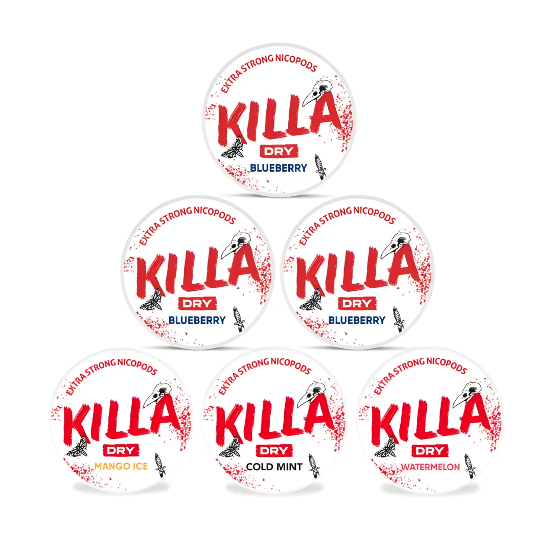 Killa DRY Nicotine Pouches | Only £3.99 | Any 3 for £9