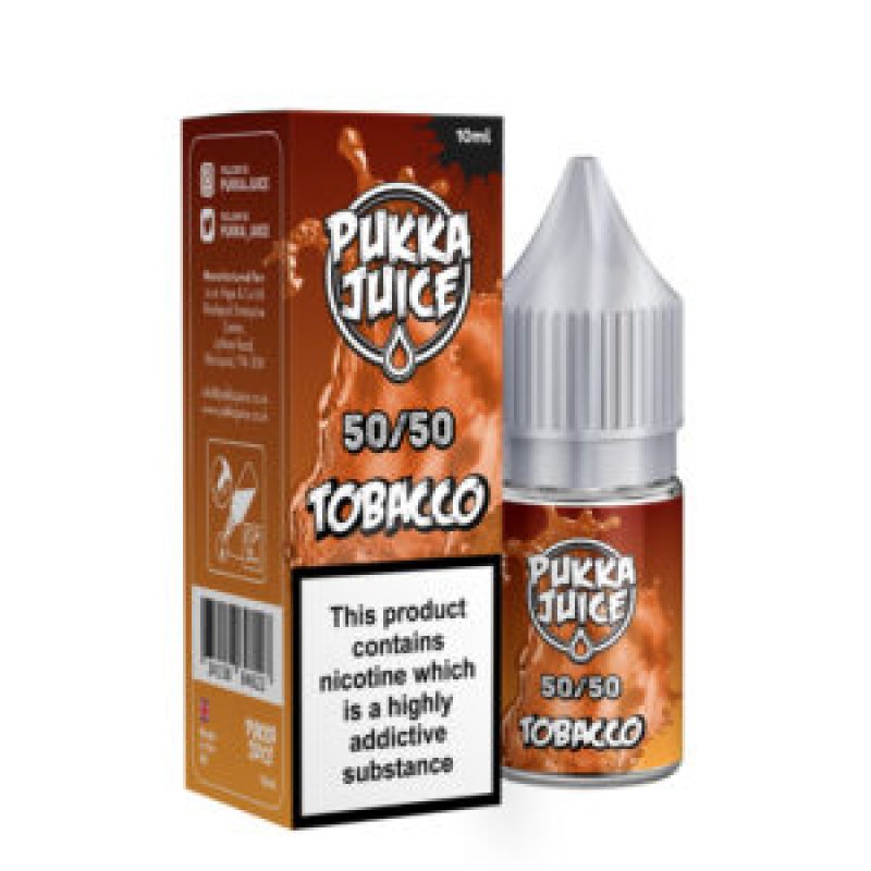 Tobacco Nic Salt E-Liquid by Pukka Juice 50/50