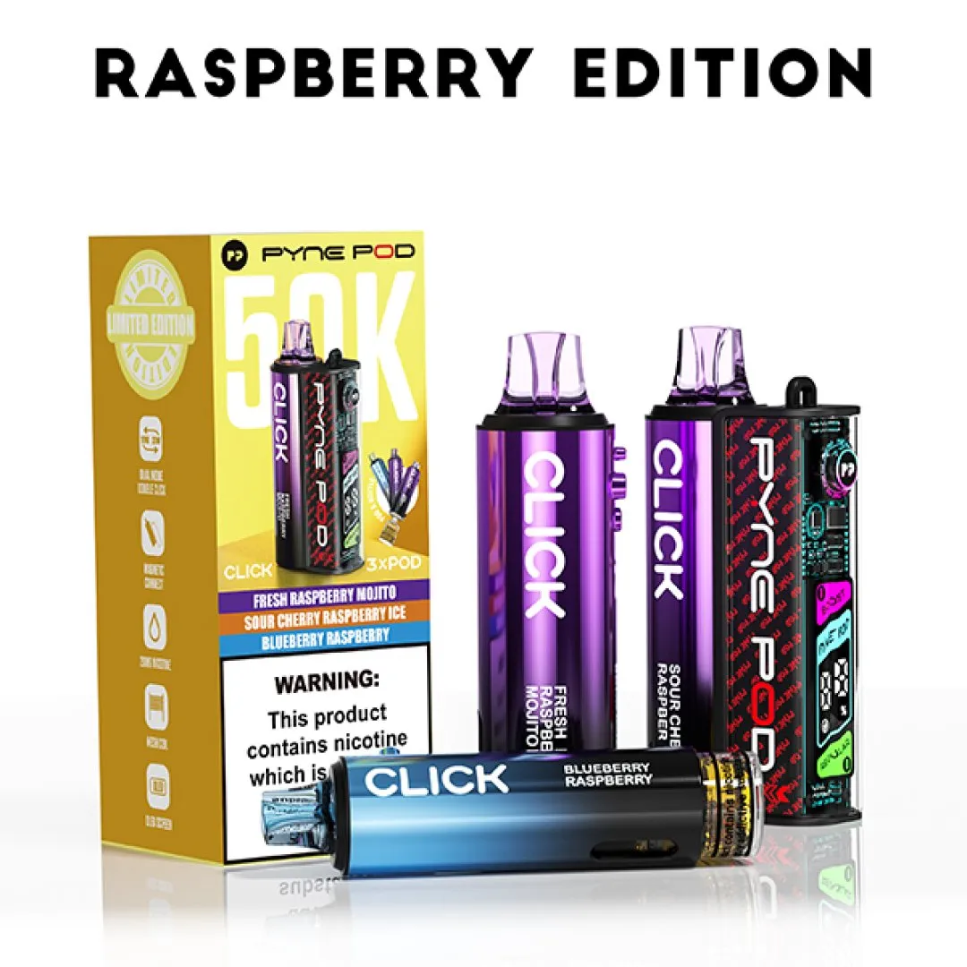 Pyne Pod Click 50K Puffs Prefilled Pod Kit (CONTAINS 3 PODS) | Only £14.99 | Any 3 for £36