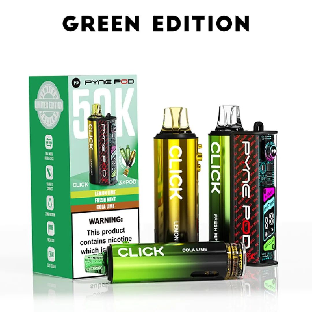 Pyne Pod Click 50K Puffs Prefilled Pod Kit (CONTAINS 3 PODS) | Only £14.99 | Any 3 for £36