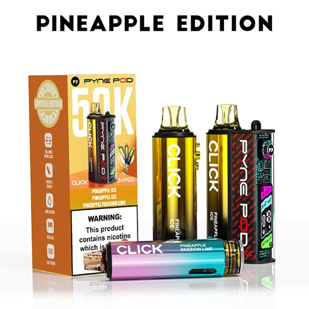 Pyne Pod Click 50K Puffs Prefilled Pod Kit (CONTAINS 3 PODS) | Only £14.99 | Any 3 for £36