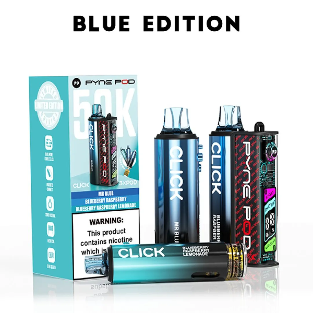 Pyne Pod Click 50K Puffs Prefilled Pod Kit (CONTAINS 3 PODS) | Only £14.99 | Any 3 for £36
