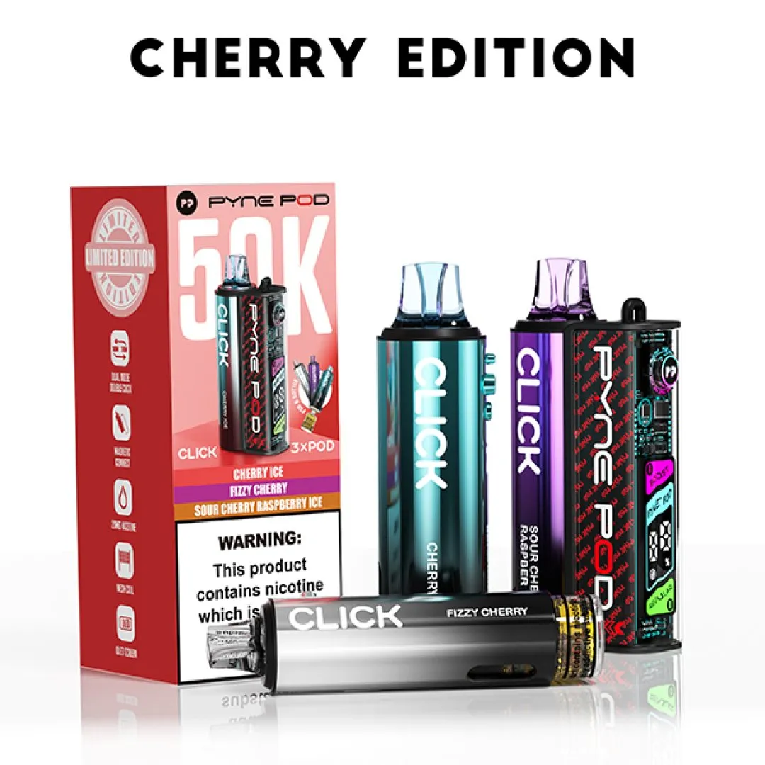 Pyne Pod Click 50K Puffs Prefilled Pod Kit (CONTAINS 3 PODS) | Only £14.99 | Any 3 for £36