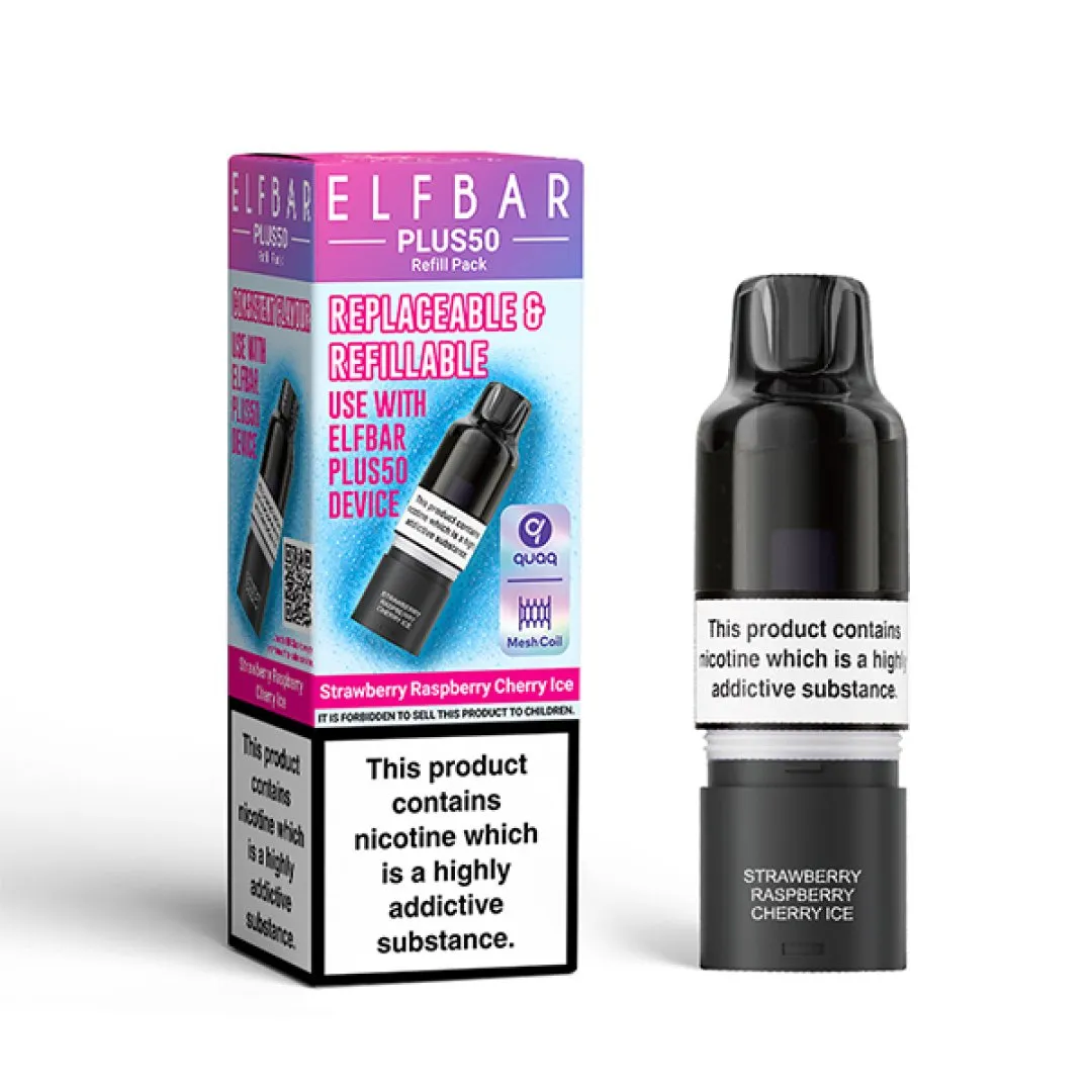 Elf Bar Plus 50 Refill Pods | Only £3.99 | Any 3 for £9