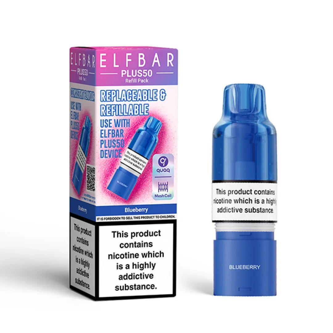 Elf Bar Plus 50 Refill Pods | Only £3.99 | Any 3 for £9