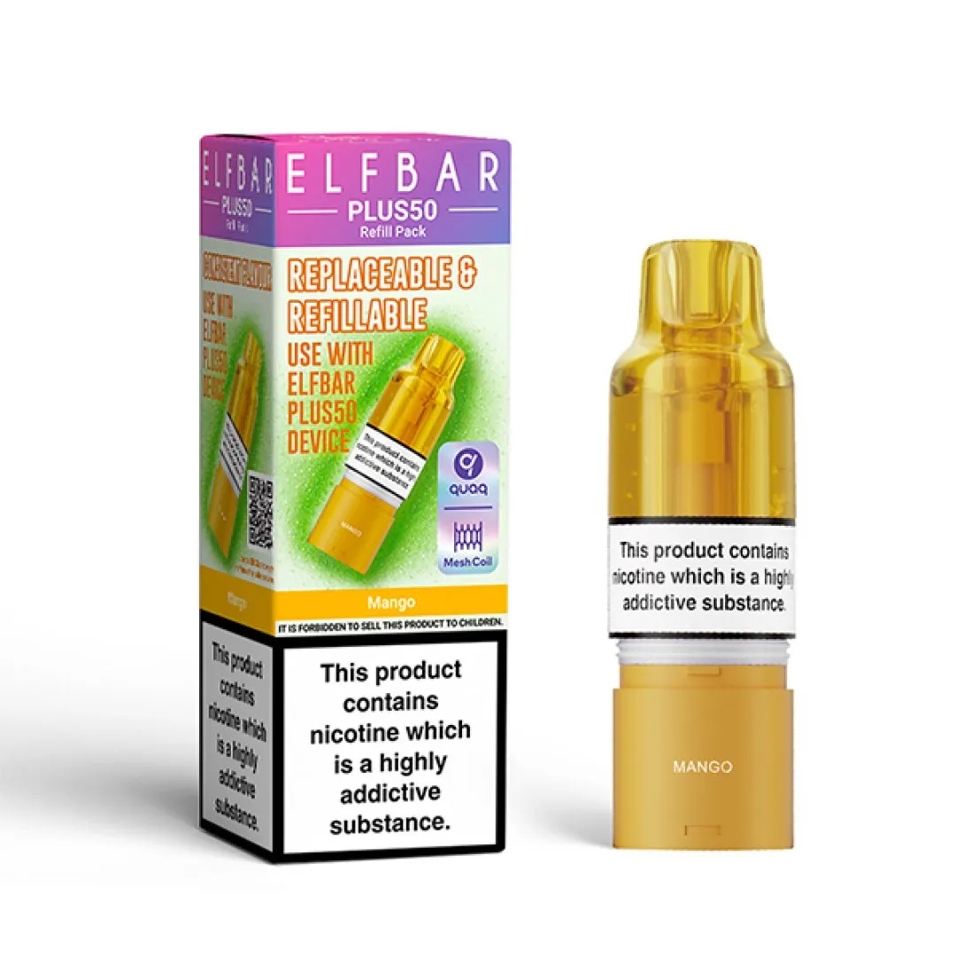 Elf Bar Plus 50 Refill Pods | Only £3.99 | Any 3 for £9