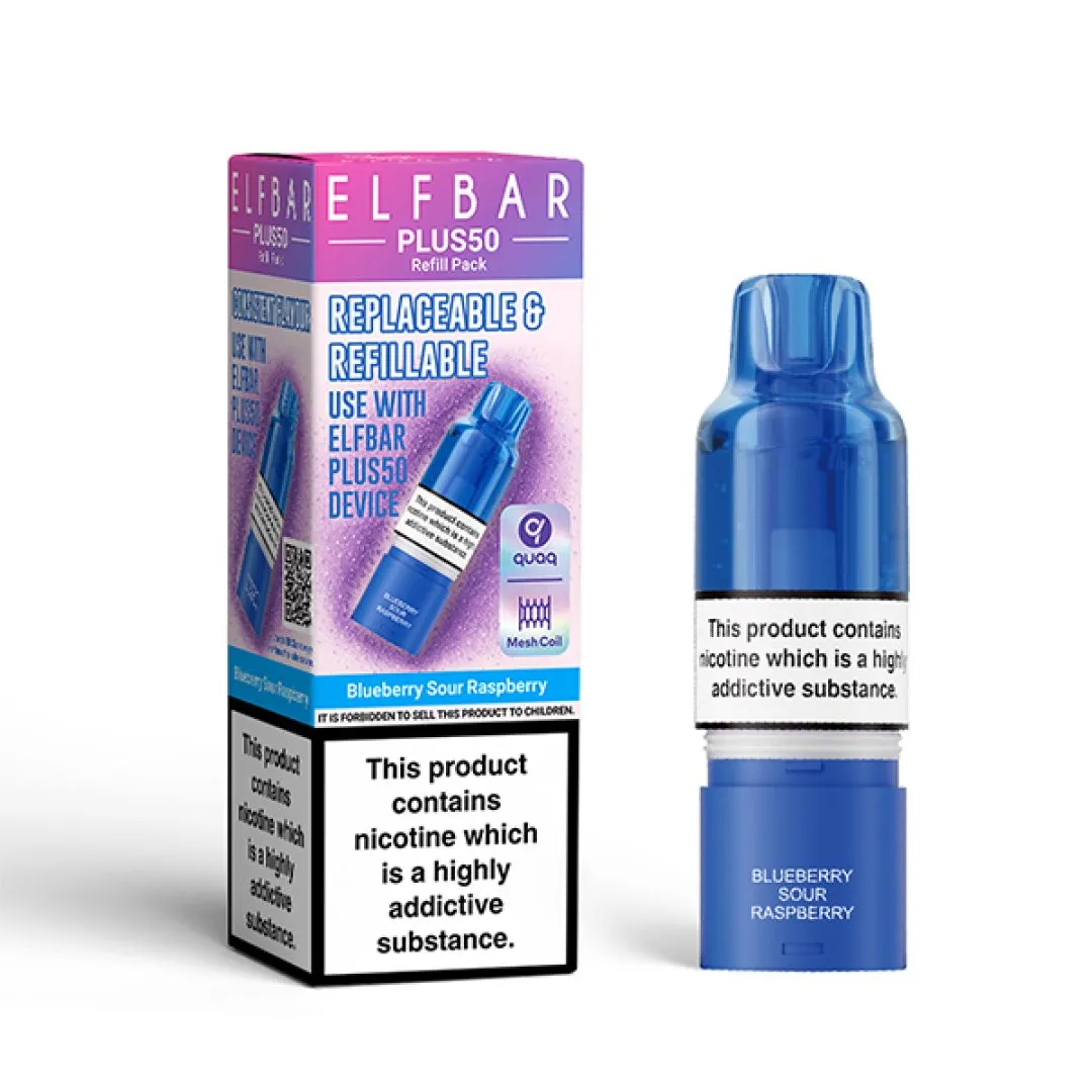 Elf Bar Plus 50 Refill Pods | Only £3.99 | Any 3 for £9