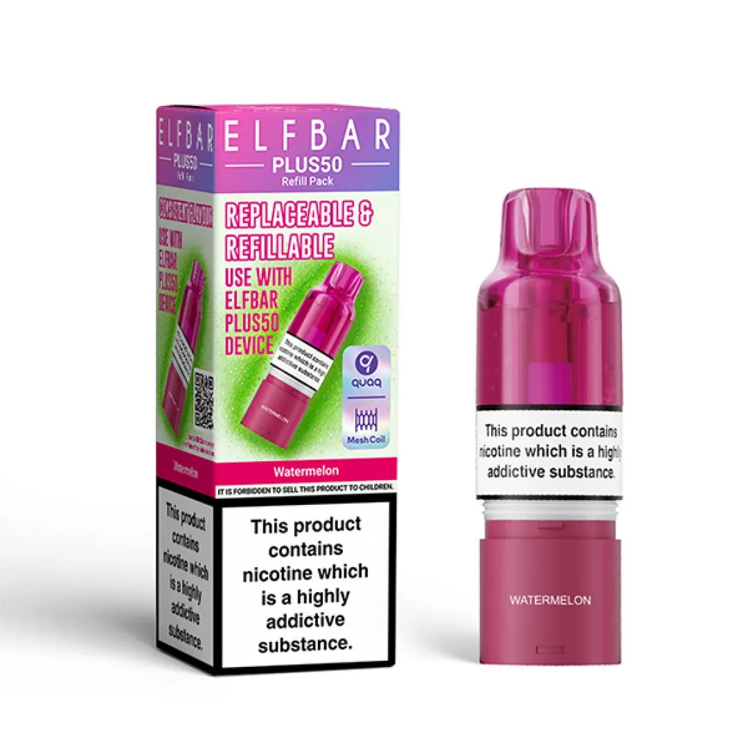 Elf Bar Plus 50 Refill Pods | Only £3.99 | Any 3 for £9