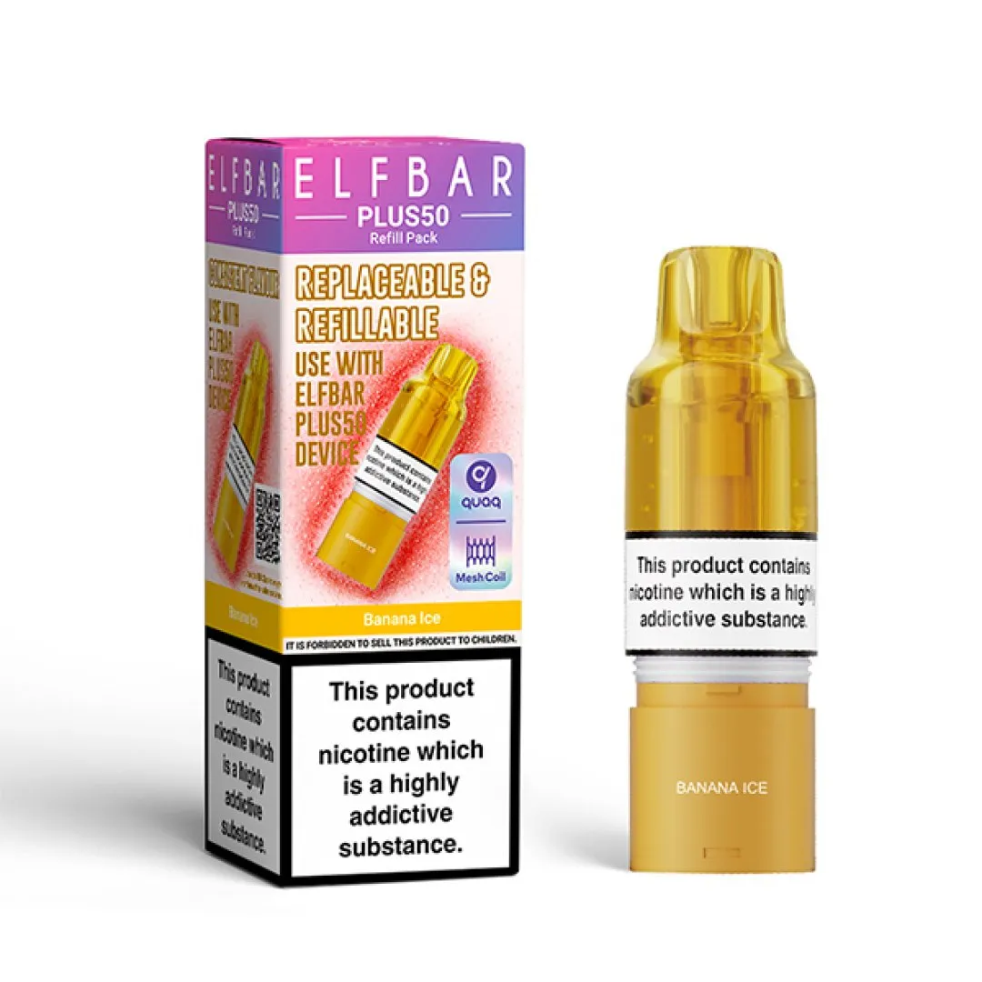 Elf Bar Plus 50 Refill Pods | Only £3.99 | Any 3 for £9