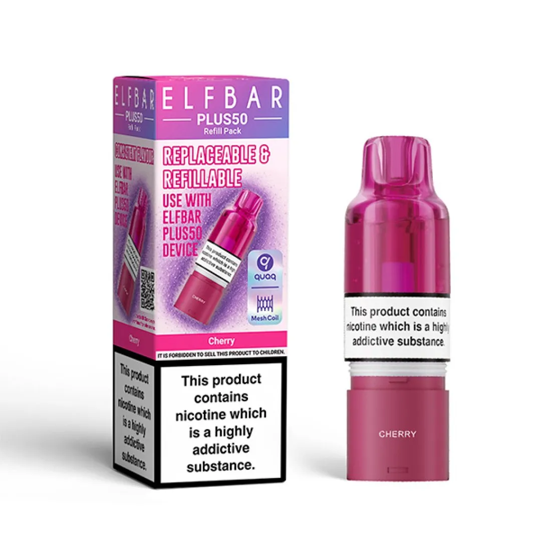 Elf Bar Plus 50 Refill Pods | Only £3.99 | Any 3 for £9