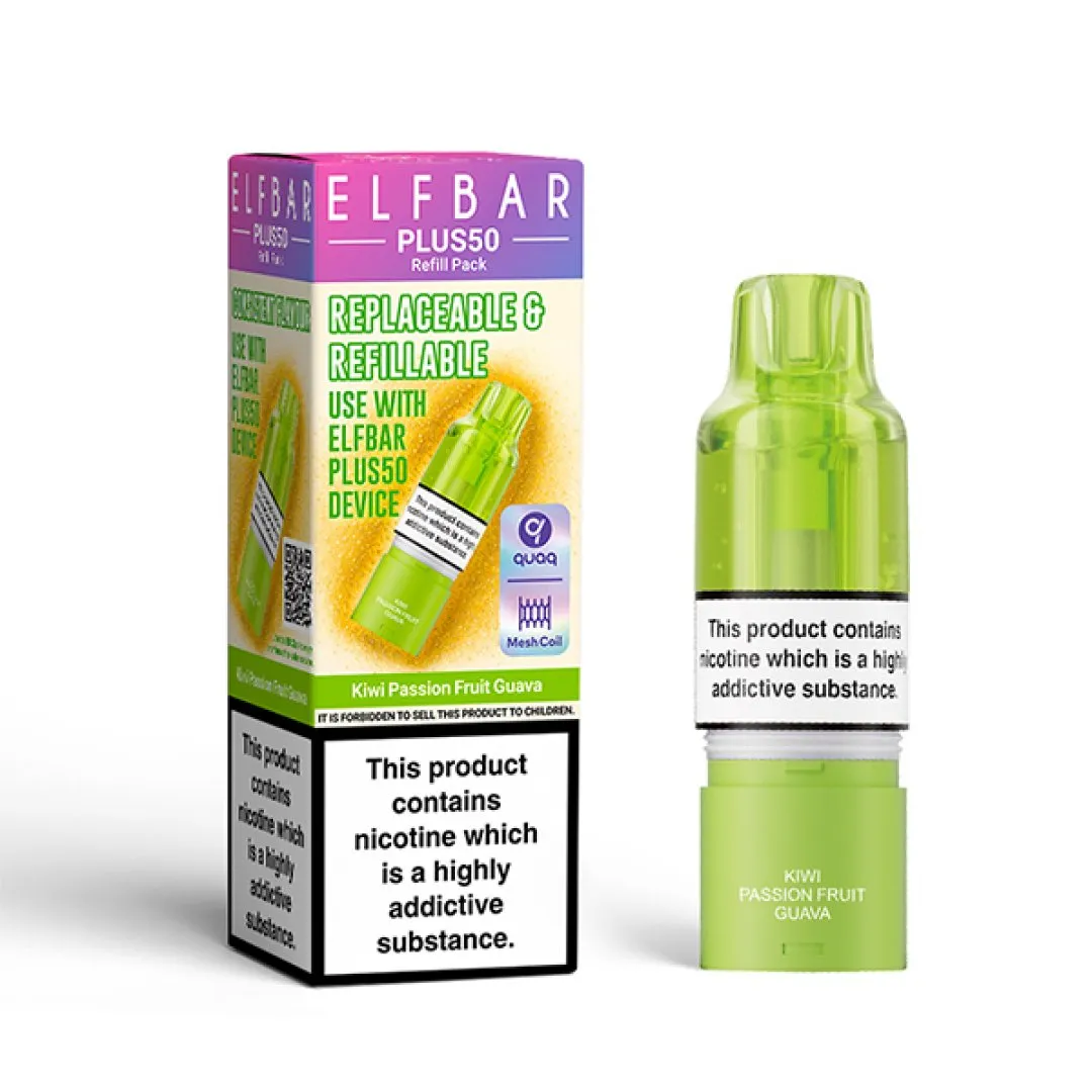 Elf Bar Plus 50 Refill Pods | Only £3.99 | Any 3 for £9