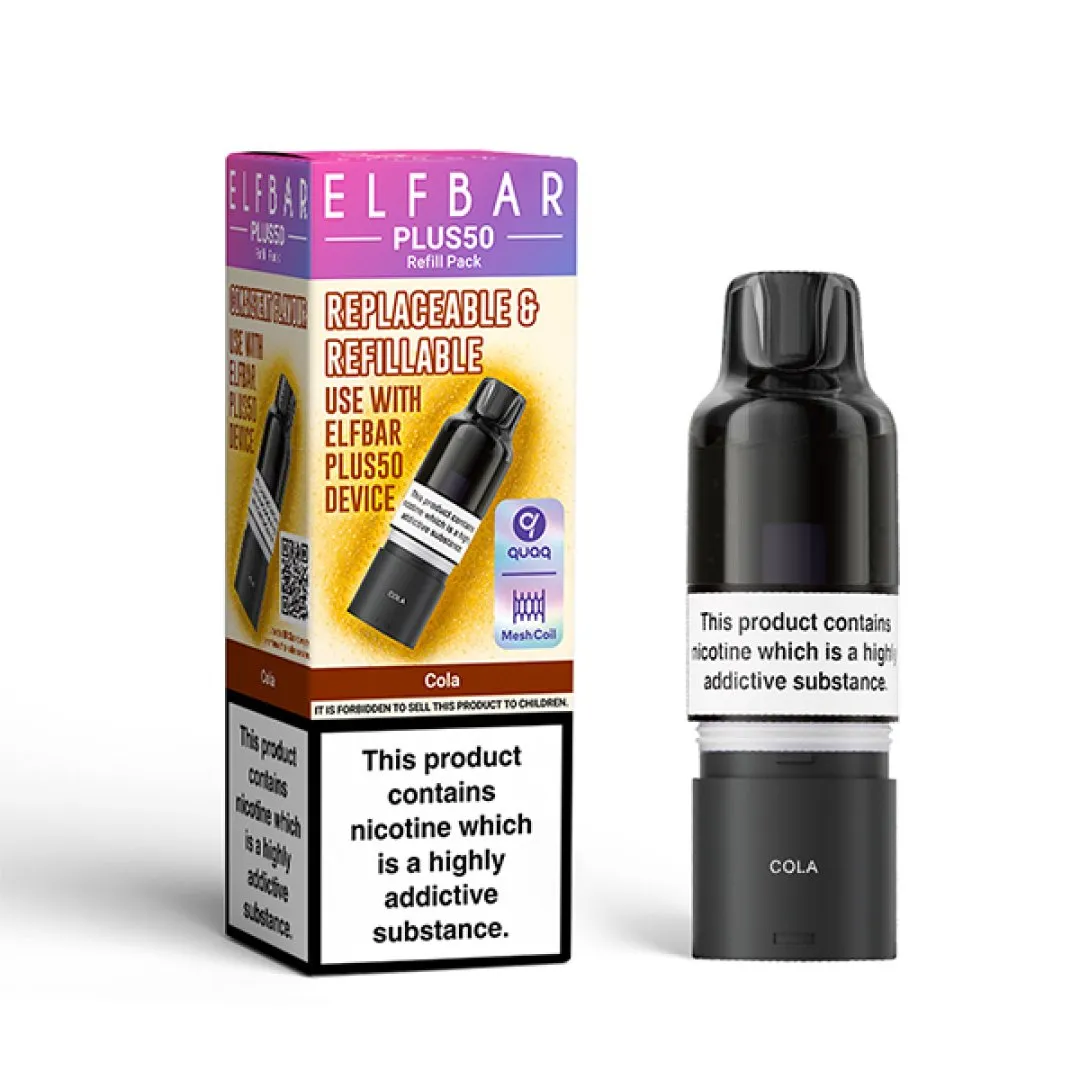Elf Bar Plus 50 Refill Pods | Only £3.99 | Any 3 for £9