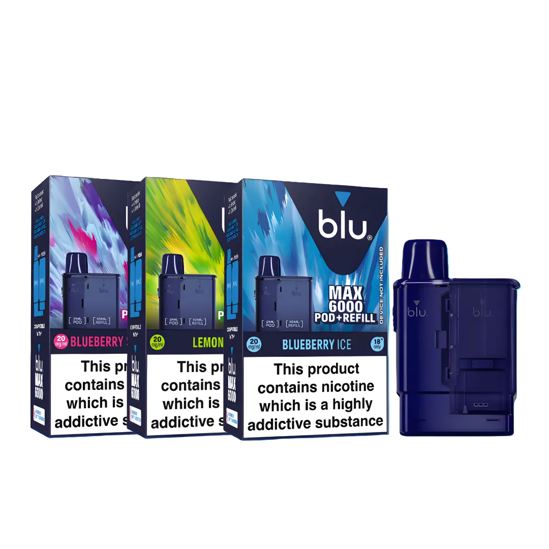 Blu Max 6000 Refill Pods | Only £3.99 | Any 3 for £10