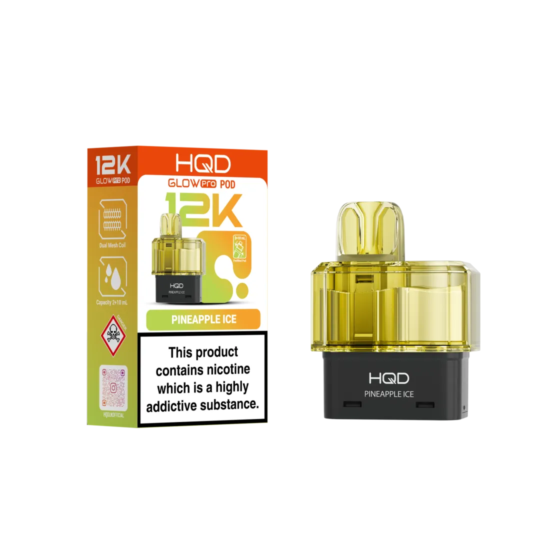 HQD Glow Pro 12K Refill Pods | Only £6.99 | Any 3 for £18