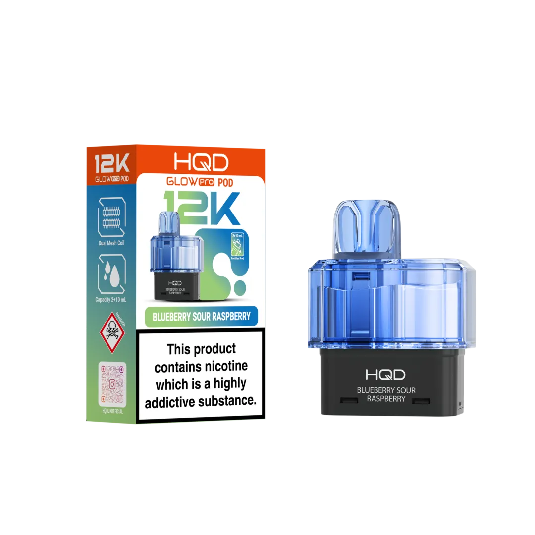 HQD Glow Pro 12K Refill Pods | Only £6.99 | Any 3 for £18